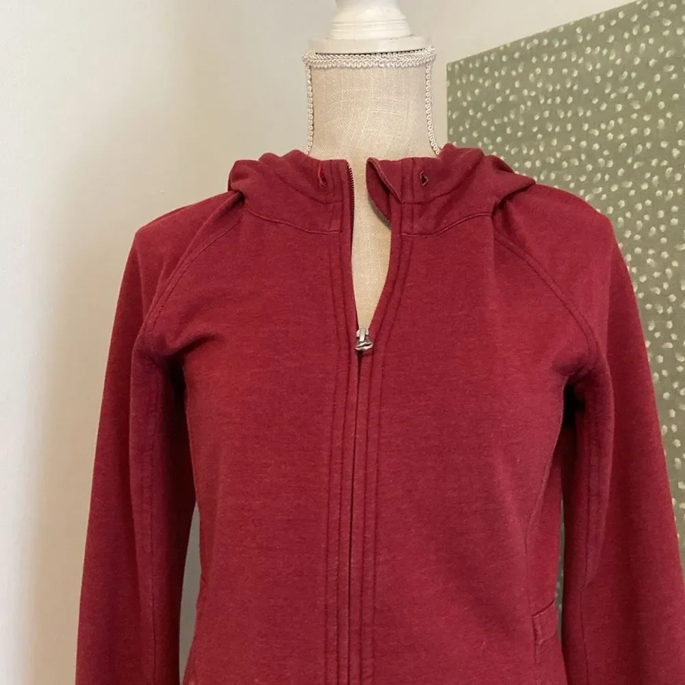 Lululemon Maroon Long Sleeve Full Zip Hooded Jacket Size 6